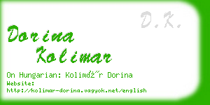 dorina kolimar business card